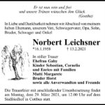 Traueranzeige Norbert Leichsner