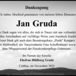 Danksagung Jan Gruda