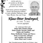 Traueranzeige Klaus-Peter Jendreyeck
