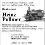 Danksagung Heinz Pollmer