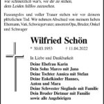 Traueranzeige Wilfried Schön