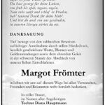 Danksagung Margot Frömter