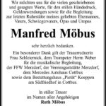 Danksagung Manfred Möbus