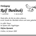 Danksagung Ralf Burdinski