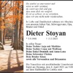 Traueranzeige Dieter Stoyan