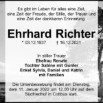Traueranzeige Ehrhard Richter