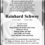 Traueranzeige Reinhard Schwoy