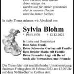 Traueranzeige Sylvia Blohm