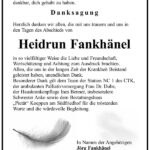 Danksagung Heidrun Fankhänel