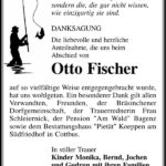 Danksagung Otto Fischer