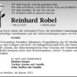 Danksagung Reinhard Robel