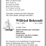 Traueranzeige Wilfried Behrendt, geb. Lietzmann