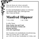 Traueranzeige Manfred Hippner
