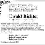Traueranzeige Ewald Richter