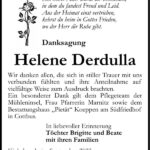 Danksagung Helene Derdulla