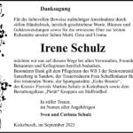 Danksagung Irene Schulz