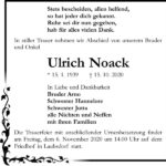 Traueranzeige Ulrich Noack