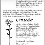 Traueranzeige Gitti Löcher