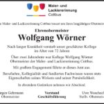 Traueranzeige Wolfgang Wörner