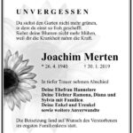 Traueranzeige Joachim Merten
