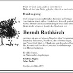 Traueranzeige Berndt Rothkirch