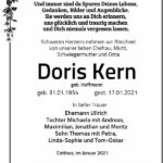 Traueranzeige Doris Kern, geb. Hoffmann