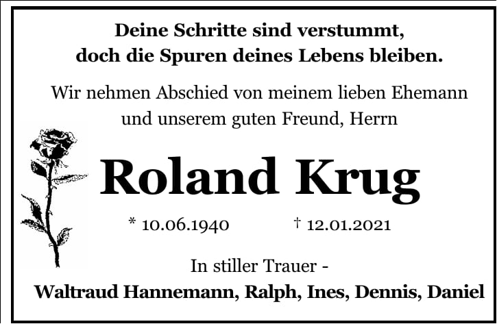 Nachruf Roland Krug