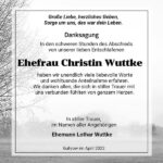 Danksagung Christin Wuttke