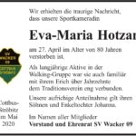 Traueranzeige Eva-Maria Hotzan