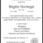 Traueranzeige Brigitte Kockegei, geb. Vogt