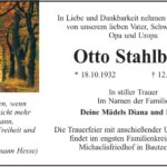 Traueranzeige Otto Stahlberg