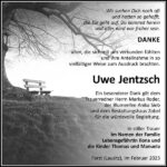 Danksagung Uwe Jentzsch