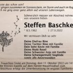Traueranzeige Steffen Baschke