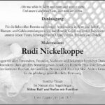 Danksagung Rudi Nickelkoppe