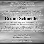 Danksagung Bruno Schneider