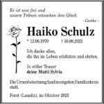 Traueranzeige Haiko Schulz
