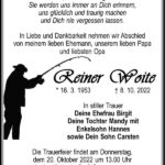 Traueranzeige Reiner Woite