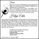 Danksagung Helga Erler