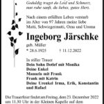Traueranzeige Ingeborg Järschke, geb. Müller