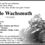 Traueranzeige Thilo Wachsmuth