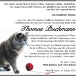 Danksagung Thomas Peschmann