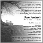 Traueranzeige Uwe Jentzsch