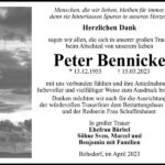 Danksagung Peter Bennicke
