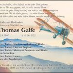 Traueranzeige Thomas Galfe