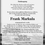 Danksagung Frank Markula
