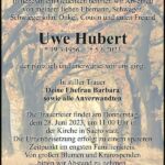 Traueranzeige Uwe Hubert