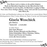 Traueranzeige Gisela Woschick, geb. Dubrau