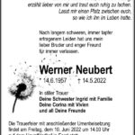 Traueranzeige Werner Neubert