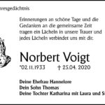 Jahresgedenken Norbert Voigt