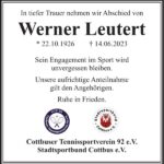 Nachruf Werner Leutert